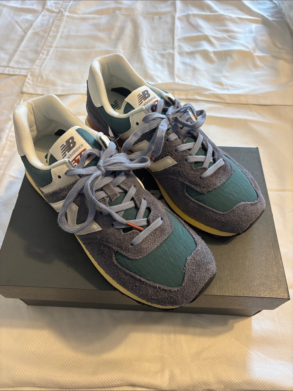 NEW New Balance 574 Dark Arctic Grey Sz 10.5 - Picture 3 of 9